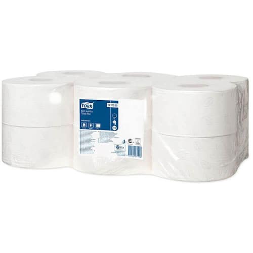 Tork Toilettenpapier Advanced Mini Jumbo, Tissue, 2-lagig, weiß, 12 Rollen Artikelbild Secondary1 L