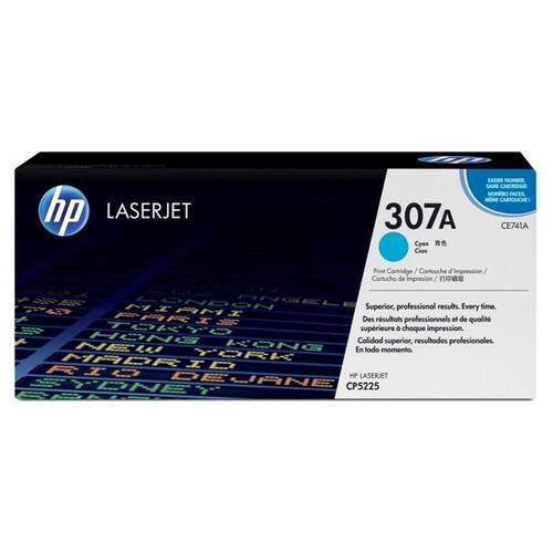 HP Original Toner, HP 307A, CE741A, Cyan Artikelbild
