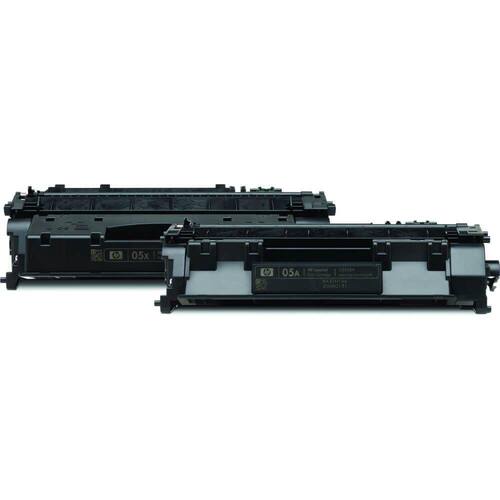 HP Original Toner HP 05A, CE505D, Lasertoner, Tonerkartusche, Schwarz, 2 Stück pro Packung Artikelbild Secondary1 L