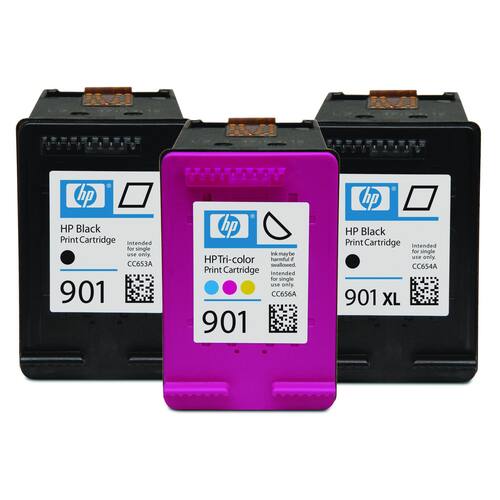 HP Original Tintenpatronen Spar-Pack HP 901, CC653AE + CC656AE, Schwarz + 3-Farbig Artikelbild Secondary1 L
