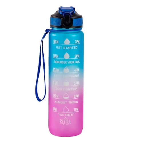 Drikkeflaske Motivation Bottle blå/rosa produktbilde