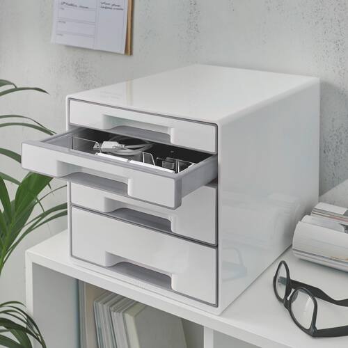 Leitz Schubladenbox WOW CUBE, Ladenturm, Büroset, grau, 287x363x270mm, 1 Stück Artikelbild Secondary2 L