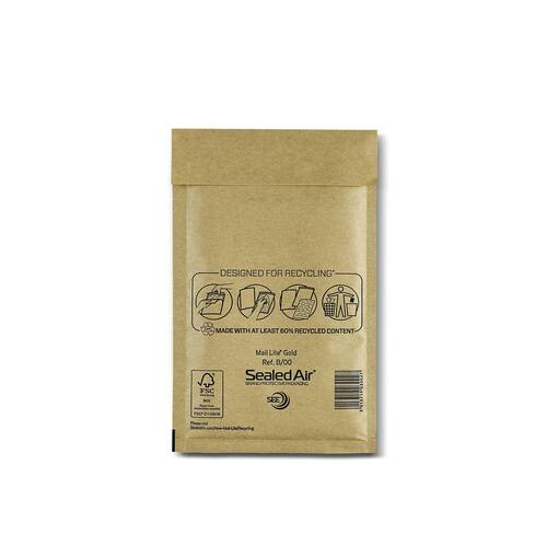 Mail Lite® Luftpolsterversandtasche, B/00, 120x210mm, braun, 100 Stück pro Packung Artikelbild Secondary2 L