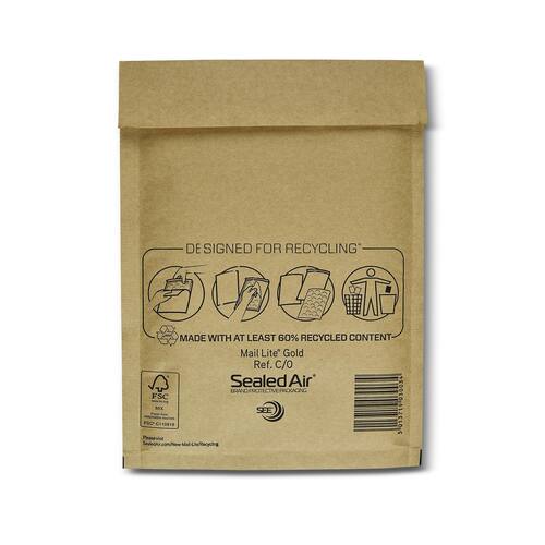 Mail Lite® Luftpolsterversandtasche, C/0, 150x210mm, braun, 100 Stück pro Packung Artikelbild