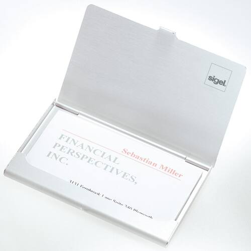 sigel Visitenkarten-Etui, Alu, silber, bis 91x58mm Artikelbild Secondary1 L