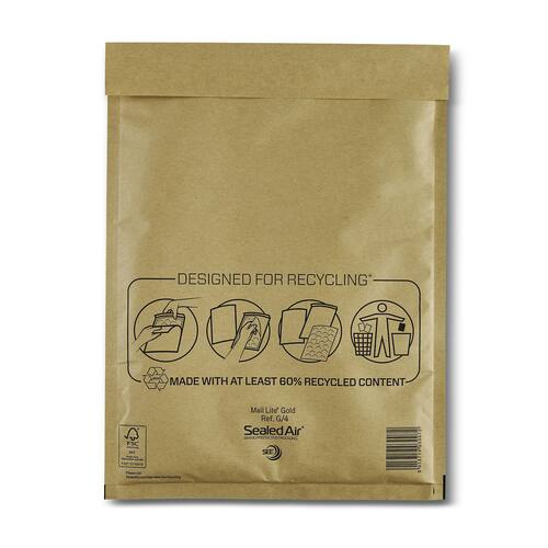 Mail Lite® Luftpolsterversandtasche, G/4, 230x330mm, braun, 50 Stück pro Packung Artikelbild