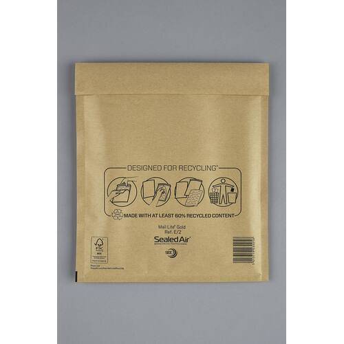 Mail Lite® Luftpolsterversandtasche für DVDs, E/2, 220x260mm, braun, 100 Stück pro Packung Artikelbild Secondary3 L