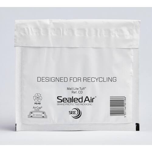 Mail Lite Tuff® Luftpolsterversandtasche reißfest, 180x160mm, weiß 100 Stück pro Packung Artikelbild Secondary1 L