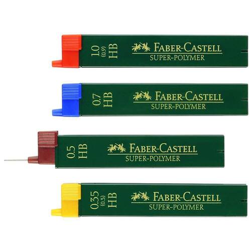 Faber-Castell Druckbleistiftminen, Feinminen, 0,7mm, 2B, Polymer, 12 Stück Artikelbild Secondary1 L