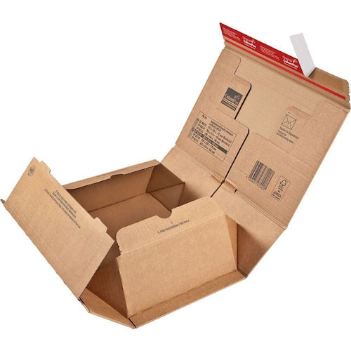ColomPac Paket-Versandkarton mit Haftklebeverschluss und Aufreißfaden, 460x310x160mm (A3+), Braun, 10 Stück Artikelbild Secondary1 L