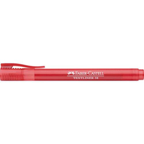 Faber-Castell Textliner 38, 1577, Textmarker, Highlighter, Leuchtmarker, rot, 10 Stück Artikelbild Secondary1 L