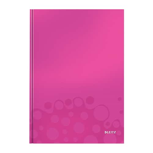Leitz Notizbuch WOW mit festem Einband, DIN A5, Pink metallic, kariert Artikelbild