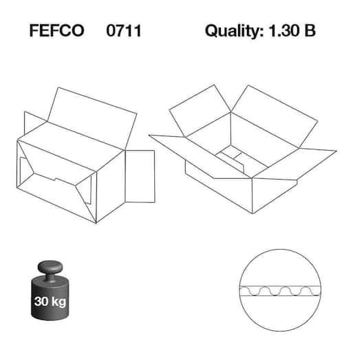 Pressel Faltkarton mit Automatikboden, Blitzbodenkarton, 1-wellig, A4, 305x215x100-200, Braun, 20 Stück Artikelbild Secondary3 L