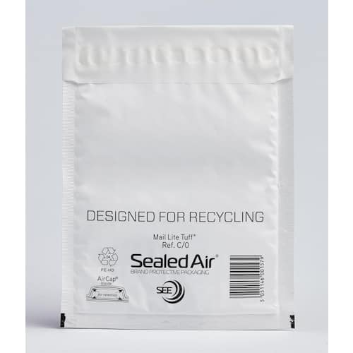 Mail Lite Tuff® Luftpolsterversandtasche reißfest, A5, 150x210 mm, weiß, 100 Stück pro Packung Artikelbild