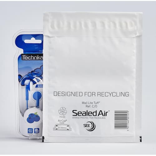 Mail Lite Tuff® Luftpolsterversandtasche reißfest, A5, 150x210 mm, weiß, 100 Stück pro Packung Artikelbild Secondary1 L