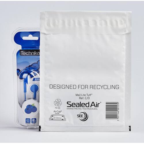 Mail Lite Tuff® Luftpolsterversandtasche reißfest, A5, 150x210 mm, weiß, 100 Stück pro Packung Artikelbild Secondary1 L