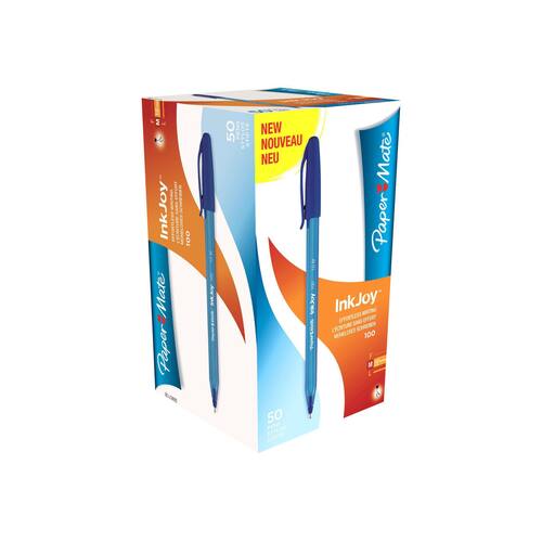 Paper Mate InkJoy 100 Kugelschreiber mit Kappe, M, blau Artikelbild Secondary3 L