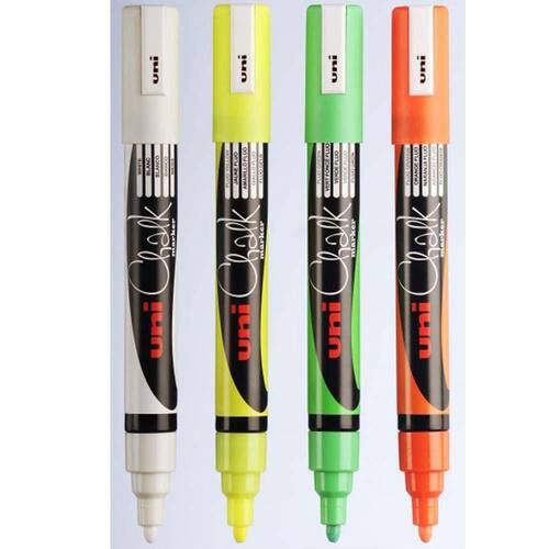 Uni-Ball Kreidemarker PWE-5M, Rundspitze, 1,8-2,5mm, abwischbar, sortiert, 8 Stück Artikelbild Secondary1 L