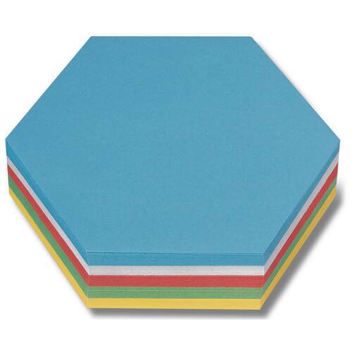 Nobo Moderationskarten ''Waben'', 130g/m², farblich sortiert, 16,5x19cm, 250 Stück Artikelbild