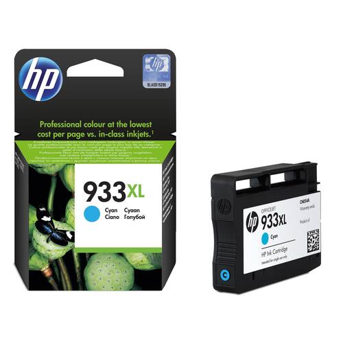 HP Original Tintenpatronen, HP 933 XL, CN054AE, Cyan Artikelbild