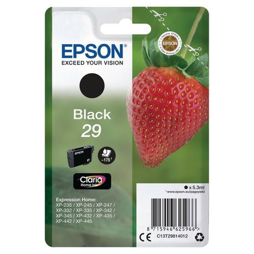 Epson Original Tinte 29, Tintenpatrone, Claria Home, schwarz, 1 Stück Artikelbild