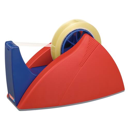 tesa® Tischabroller Easy Cut® für 66m x 25mm, Klebebandabroller, Tischdispenser, Klebebanddispenser, rot/blau, ohne Klebeband, 1 Stück Artikelbild Secondary1 L