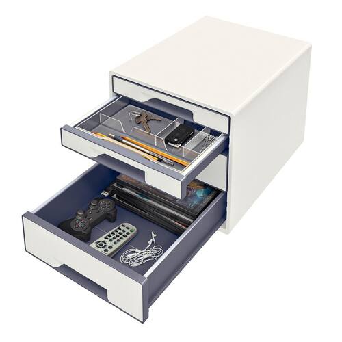 Leitz Schubladenbox WOW CUBE, Ladenturm, Büroset, grau, 287x363x270mm, 1 Stück Artikelbild Secondary4 L
