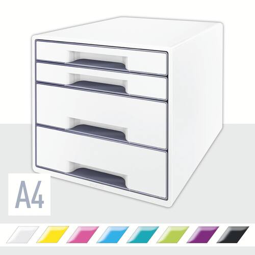 Leitz Schubladenbox WOW CUBE, Ladenturm, Büroset, grau, 287x363x270mm, 1 Stück Artikelbild Secondary5 L