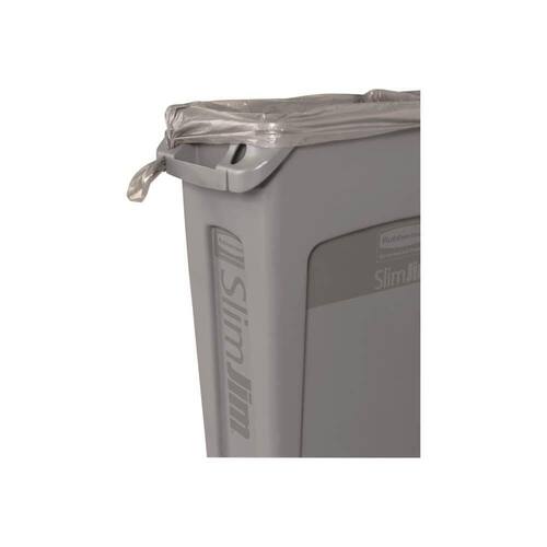 Rubbermaid Commercial Products Slim Jim Container, Abfallbehälter, Abfalleimer, Mülleimer, 87L, grau, 56x28x76,2cm, Kunststoff, 1 Stück Artikelbild Secondary1 L