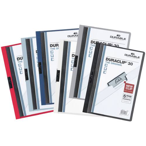 Durable Duraclip 30 Klemmmappe, Päsentationshefter, dunkelblau, A4, 1 Stück Artikelbild Secondary2 L