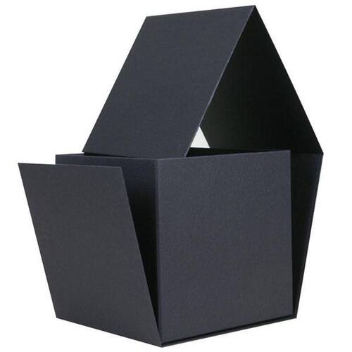 Faltschachtel Napoli Cube mit Magnetverschluss und Selbstklebeecken, 100x100x100mm, schwarz, 5 Stück Artikelbild Secondary1 L