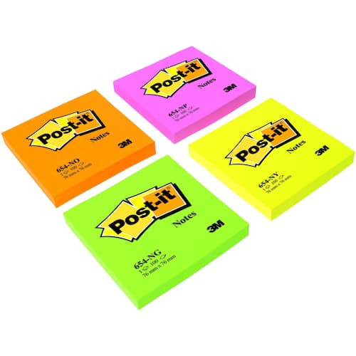 Post-it® Notes, 76 x 76 mm, Neon Orange™, 100 blad produktfoto Secondary1 L