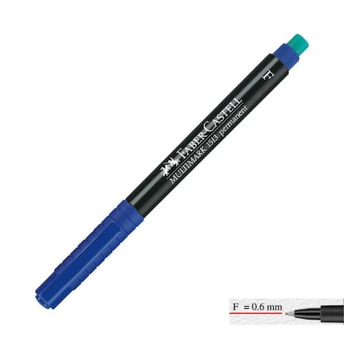 Faber-Castell OHP-Stift Multimark 1513, permanent, F 0,8 mm, blau Artikelbild Secondary3 L