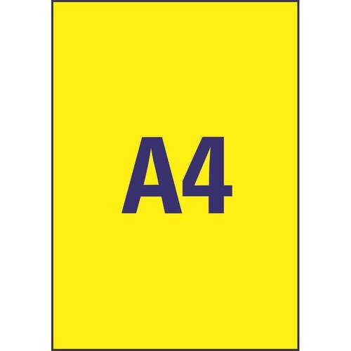 Avery Etiketten für Laserdrucker und Kopierer, 25 Blatt, A4, neongelb, 210x297mm, 25 Stück Artikelbild Secondary2 L