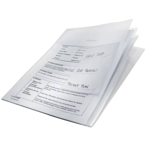 Leitz Organisationshülle CombiFile, Prospekthülle, A4, 3 Fächer, PP, 200µm, oben offen, transparent, 3 Stück Artikelbild Secondary1 L