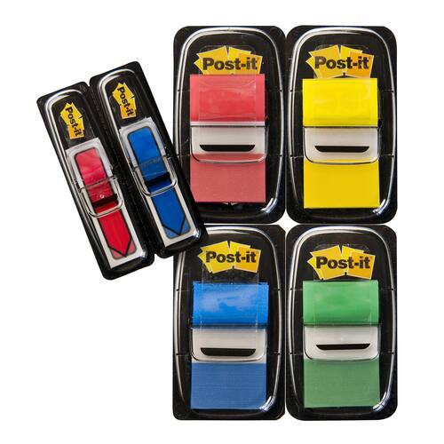 Post-it® Indexstreifen, 4-farbig + Pfeile, 2-farbig sortiert, 25,4/11,9x43,2mm Artikelbild Secondary3 L