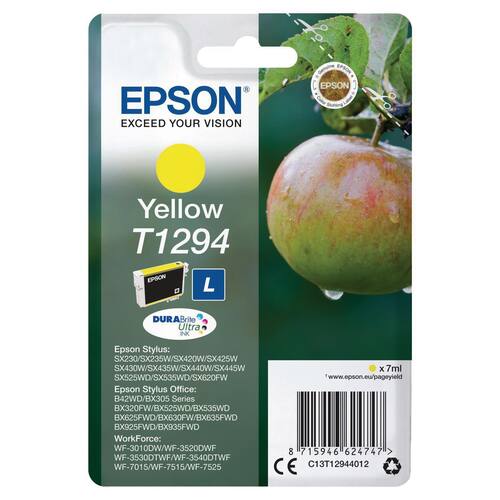 Epson Original Tintenpatrone T129440, Gelb, 1 Stück Artikelbild
