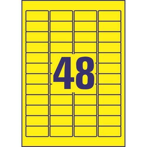 Avery Inkjet-, Laser- und Kopieretiketten, Nr. L6041, A4-Bogen, gelb, 45,7x21,2mm, 960 Stück Artikelbild Secondary1 L