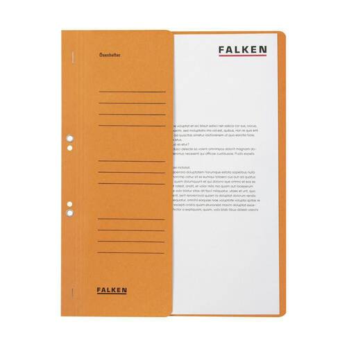 FALKEN Ösenhefter, 1/2 Vorderdeckel, kaufmännische Heftung, A4, orange, 1 Stück Artikelbild Secondary1 L
