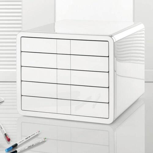 Han Schubladenbox iBox, mit 5 geschlossenen Schubladen, C4, Polystyrol, weiß, hochglänzend, 1 Stück Artikelbild Secondary1 L