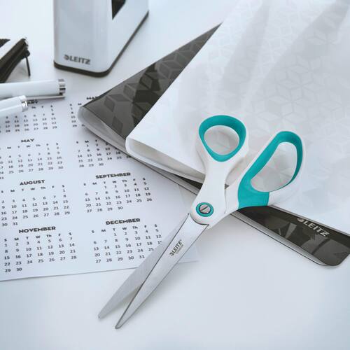 Leitz Büroschere WOW eisblau 20,5 cm, 1 Stück Artikelbild Secondary4 L