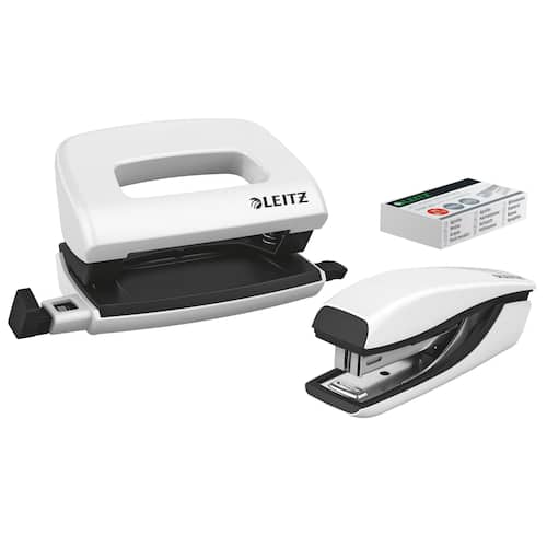 Leitz Heftgerät WOW mini, mit Locher, für: No. 10, 10 Blatt, perlweiss, 1 Set Artikelbild
