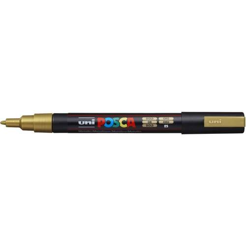 POSCA Permanentmarker UNI POSCA PC3M, Marker, gold, 1 Stück Artikelbild Secondary1 L