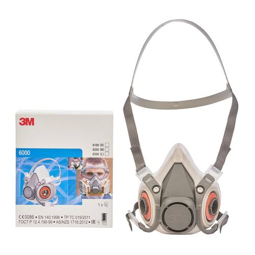 Halvmaske 3M 6200 gjenbrukbar str.M produktbilde Secondary5 L