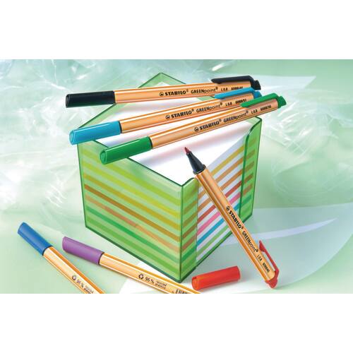 STABILO Faserschreiber GREENpoint, Faserstift, blau, 0,8mm, 1 Stück Artikelbild Secondary2 L