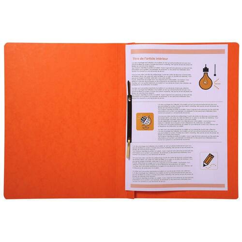 Exacompta Schnellhefter, Colorspankarton, 355 g/m², 1/1 Vorderdeckel, kaufmännische Heftung, A4, 240x320mm, orange, 1 Stück Artikelbild Secondary1 L