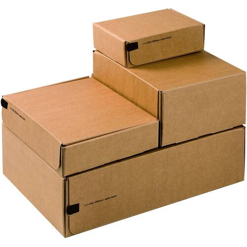 ColomPac Modulbox mit Haftklebeverschluss und Aufreißfaden, 1-wellig, 305x210x91mm, Braun, 20 Stück Artikelbild Secondary1 L