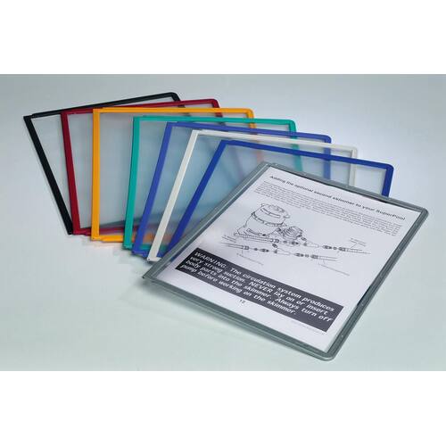 Durable Sichttafel SHERPA®, PP, A4, farblos/sortierter Rahmen, 5 Stück Artikelbild Secondary1 L