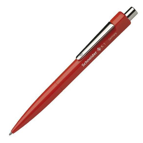 SCHNEIDER Kugelschreiber K1, mit Druckmechanik, mit Metallclip, rot, 1 Stück Artikelbild Secondary1 L