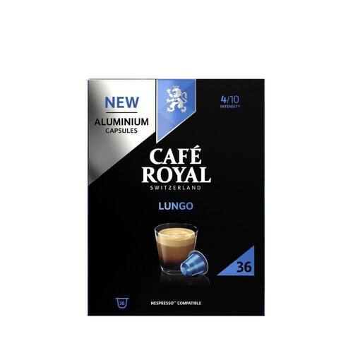 CAFÉ ROYAL Lungo Pads für Nespresso Professional Maschinen, Aluminium Kapseln, koffeinhaltig, blau, 36 Pads Artikelbild Secondary1 L